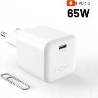 FIXED Mini GaN nabíjačka s USB-C a podporou PD, 65W, biela - Nabíjačky