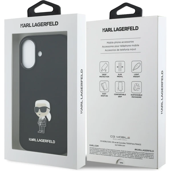 Karl Lagerfeld Liquid Silicone Metal Ikonik kryt iPhone 17 čierny - Puzdra - Obrázok ddaf436e34874921a0bd4a757e833bdd