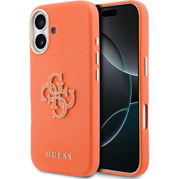 E-shop Guess PU Resin Logo kryt iPhone 17 oranžový