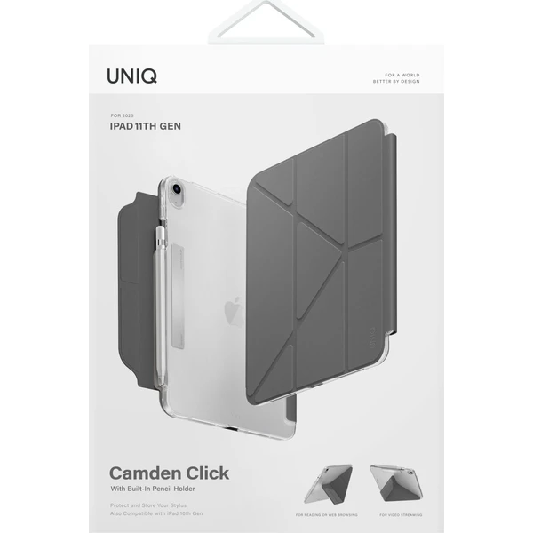 UNIQ Camden Click 2025 púzdro iPad 11" (2025)/iPad 10.9" (2022) šedé - Puzdra - Obrázok ddfbaf70b12e433593a7920dea3f2865