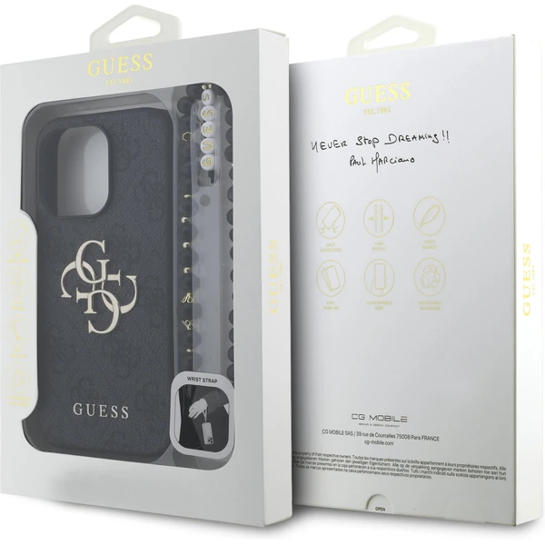 Guess PU 4G Metal Logo Strap kryt iPhone 15 Pro Max čierny - Puzdra - Obrázok ddffa16fd82b41b8b56eb58bc58cbd97