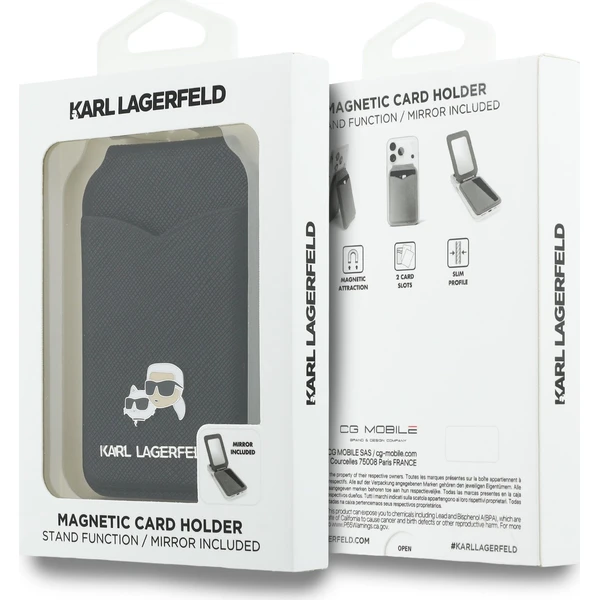 Karl Lagerfeld Mirror MagSafe Cardslot peňaženka so stojanom čierna - Peňaženky - Obrázok de06ead4149d4e1796c7f6fd26c718a4
