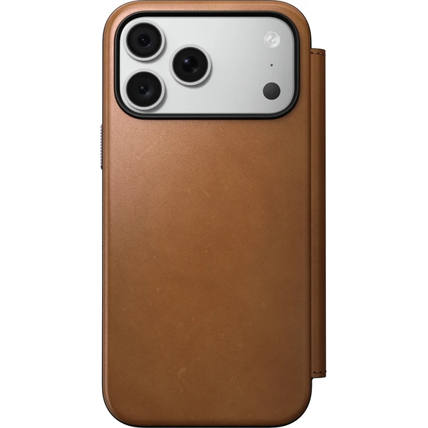 Nomad Modern Leather Folio MagSafe kožené puzdro iPhone 17 Pro Max/18 Pro Max English Tan - Puzdra - Obrázok de14308a075e47e2b393dbc67a1c2d7e