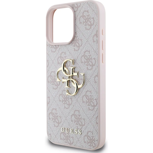 Guess PU 4G Metal Logo kryt pre iPhone 16 Pro ružový - Puzdra - Obrázok de304e33ed5d4bb8b0541eeb0c63fae4