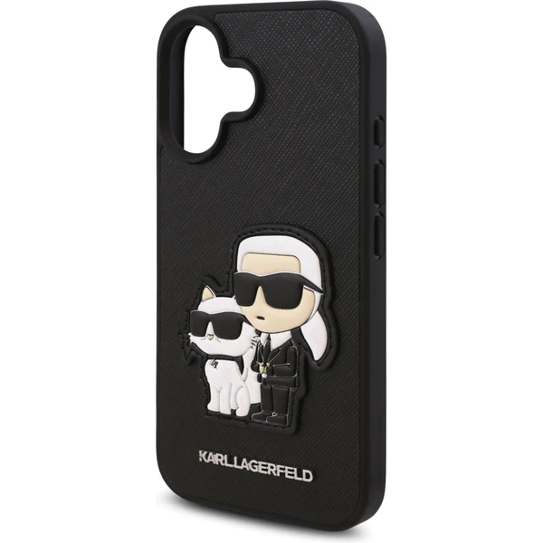 Karl Lagerfeld PU Saffiano Karl and Choupette kryt pre iPhone 16 čierny - Puzdra - Obrázok de3a044953f449b4a728996ba6b3312a