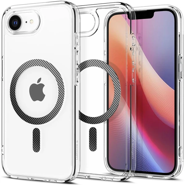 Spigen Ultra Hybrid MagSafe kryt iPhone 17e/16e číry uhlíkový vláknový - Puzdra - Hlavný obrázok