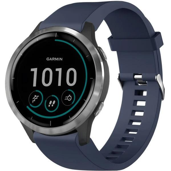 Silikónový remienok FIXED Silicone Strap pre Garmin QuickFit 20mm, modrý - Remienky - Hlavný obrázok