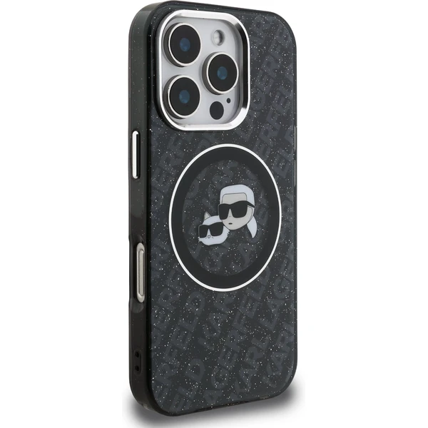 Karl Lagerfeld IML K&CH Heads Repeated Logo MagSafe kryt iPhone 16 Pro Max čierny - Puzdra - Obrázok de93497f21854941bd05ebe62185d083