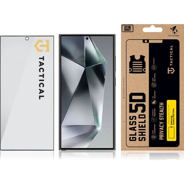 Tactical Glass Shield Privacy Stealth 5D sklo Samsung Galaxy S24 Ultra čierne - Ochranné fólie a sklo - Obrázok dec174c25dbb4c1b9688e06188814460