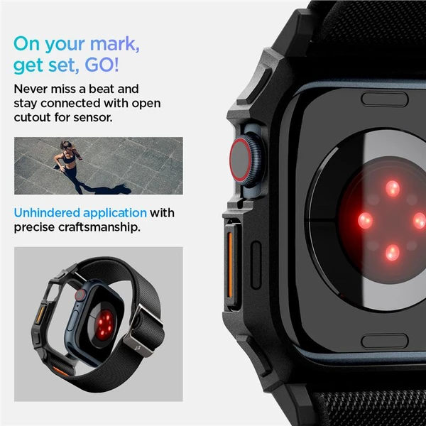 Spigen Lite Fit Pro remienok s krytom Apple Watch 10/11 (46mm) matne čierny - Remienky - Obrázok decb4a65891649cfb06fac5d8a5603c3
