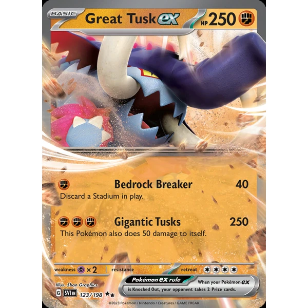 Great Tusk ex (SVI 123) - Scarlet & Violet [Holo] - Kusové karty - Hlavný obrázok