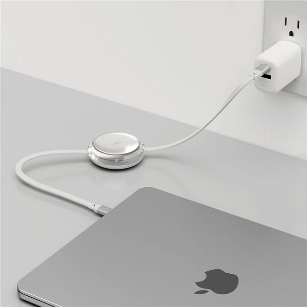 iOttie 100W Retractable samonavíjacie USB-C káble (2 ks) biele - Káble a redukcie - Obrázok df00d08d3b254659be964c10aae27ceb