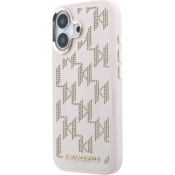 Karl Lagerfeld PU Perforated Monogram MagSafe Zadný Kryt pre iPhone 17 Pink - Puzdra - Obrázok df0a98b57d0d4a6e83901b17b03dfd2b