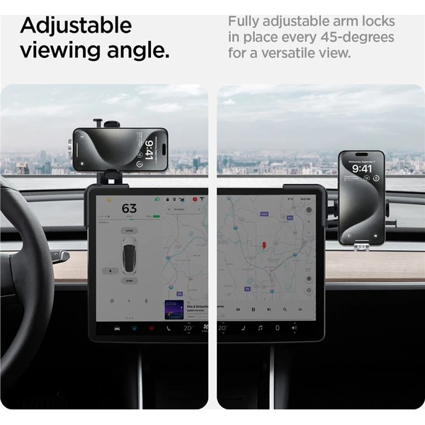 Spigen Tesla TapLock Universal Car Mount Holder držiak na obrazovku čierny - Držiaky - Obrázok df1d8a0f07bc4518bf3dac14e58b0cca