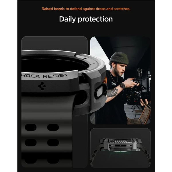 Spigen Rugged Armor kryt Galaxy Watch8 Classic (46mm) matne čierny - Puzdra - Obrázok df38a2c511514fd2bf083aa906639a27