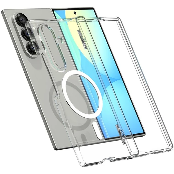 Spigen Ultra Hybrid Pre MagSafe kryt Samsung Galaxy Z Fold7 číry/biely - Puzdra - Obrázok df74f8e32b264ead81520ce9119093f0