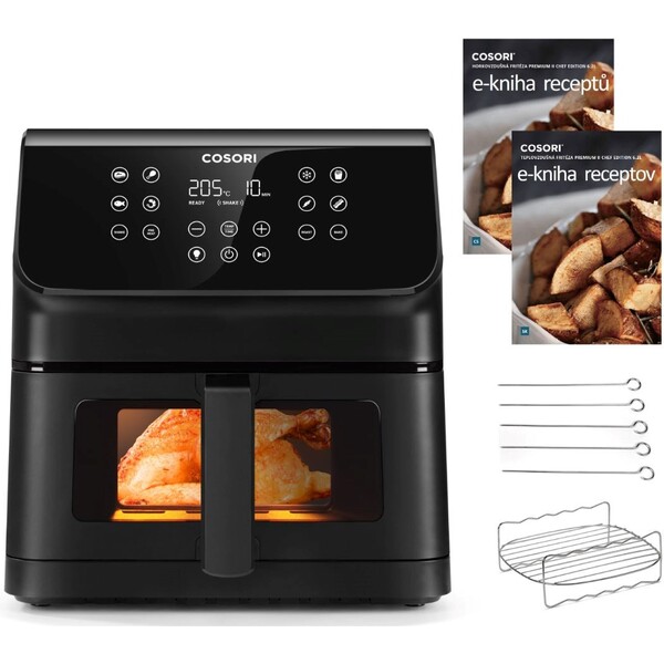 Cosori P653 PREMIUM II Plus Chef edition 6,2l teplovzdušná fritéza čierna