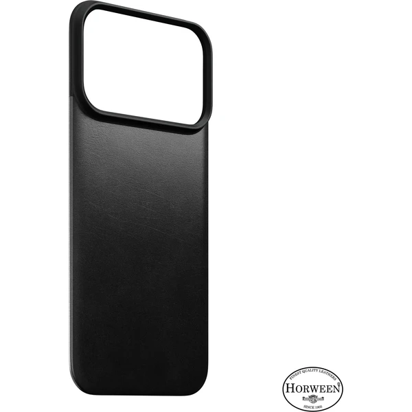 Nomad Magnetic Leather Back (Horween) MagSafe kožený kryt iPhone 18 Pro Black - Puzdra - Hlavný obrázok