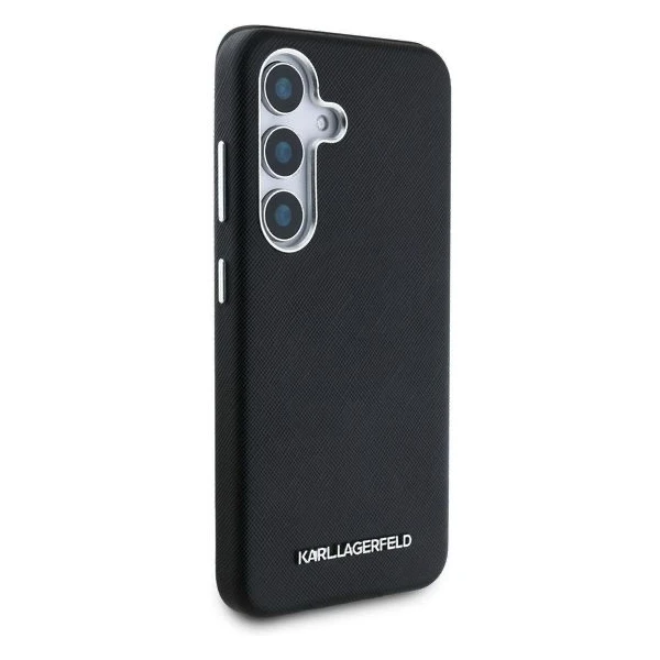 Karl Lagerfeld PU Saffiano Metal Logo a rám kryt Samsung Galaxy S25 čierny - Puzdra - Obrázok dfb443c3f58147fcbe5c9bedb45060f5