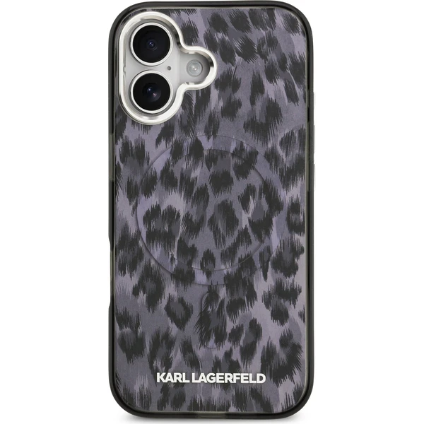 Karl Lagerfeld IML Leopard MagSafe kryt iPhone 17 sivý - Puzdra - Obrázok dfe29d5df6b94a68af1a8fd1ed536235