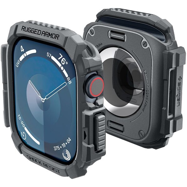 Spigen Rugged Armor kryt pre Apple Watch 10/11 (46mm) tmavo šedý
