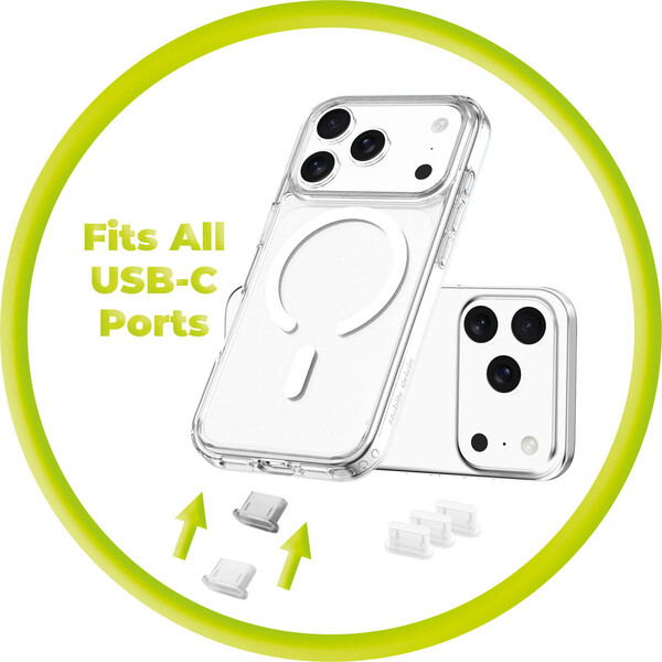 Mobile Origin USB-C Dust Plug & Cleaning Brush sada ochranných kryt a štetca čierna/priehľadná - Čistiace súpravy - Obrázok e01e1c764e24417691c77fe039c93ebe