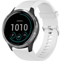 Silikónový remienok FIXED Silicone Strap pre Garmin QuickFit 20mm, biely - Remienky