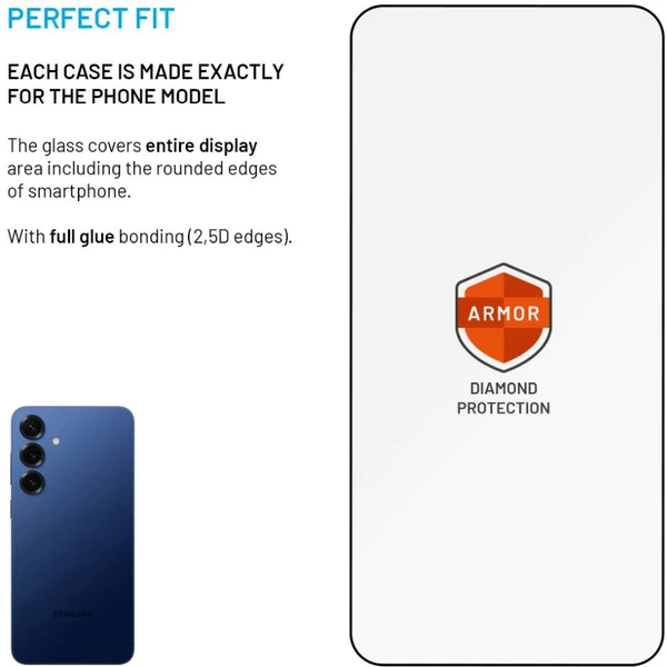 FIXED Armor 2,5D sklo s Anti-dust a AR vrstvou Samsung Galaxy S25+/S24+ čierne - Ochranné fólie a sklo - Obrázok e02c246382f64c5bbd117a9cd472b376