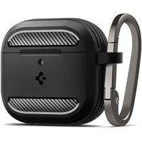 Spigen Rugged Armor puzdro AirPods 4 matne čierne - Puzdra