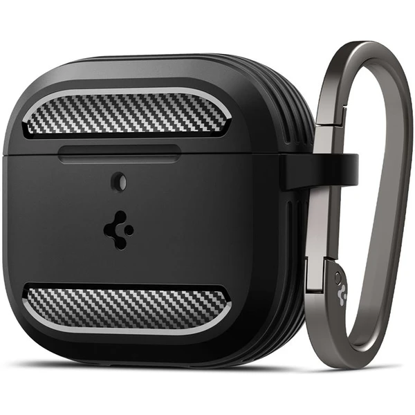 Spigen Rugged Armor puzdro AirPods 4 matne čierne - Puzdra - Hlavný obrázok
