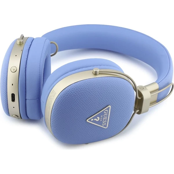Guess PU Grained Triangle Gold Metal Logo ENC Bezdrôtová Slúchadlá Blue - Slúchadlá - Obrázok e0473766049c4b45972c68fc2c3d9f74
