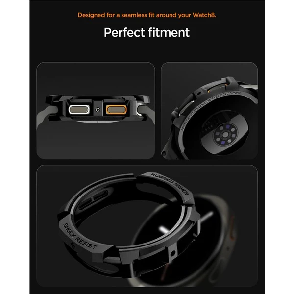 Spigen Rugged Armor kryt Galaxy Watch8 (44mm) matne čierny - Puzdra - Obrázok e04e2e2bc61e4dc2891df48177d0a41d