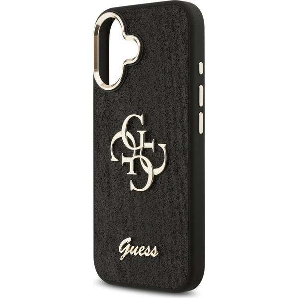 Guess PU Fixed Glitter 4G Metal Frame kryt iPhone 17 čierny - Puzdra - Obrázok e0741768b92641db9852e97d2e20047d