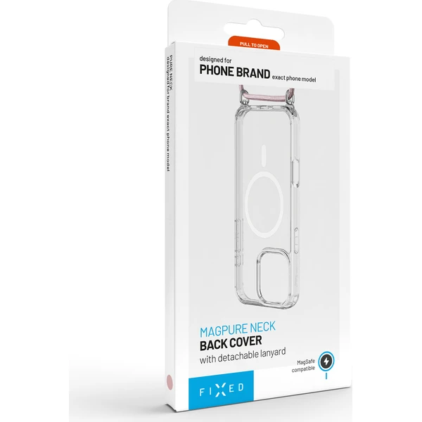 Obal FIXED MagPure Neck s ružovou šnúrkou na krk pre Apple iPhone 18 Pro - Puzdra - Obrázok e07445cd754d47788162e239bbc72610