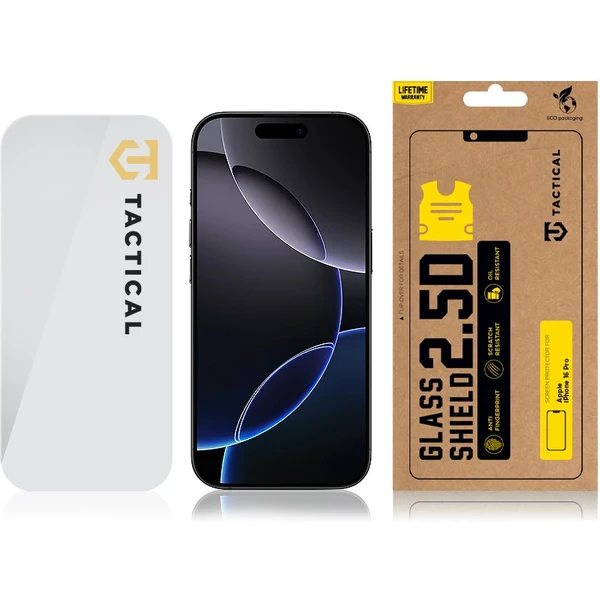 Tactical Glass Shield 2.5D sklo pre Apple iPhone 16 Pro číre - Ochranné fólie a sklo - Obrázok e07c93a1951241c7b5369be8bad82c6b