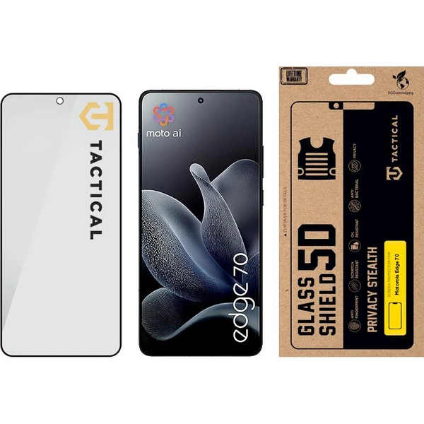 Tactical Glass Shield Privacy Stealth 5D sklo pre Motorola Edge 70 čierne - Ochranné fólie a sklo - Obrázok e0bf971c44a54c0f838639d096f31ab2