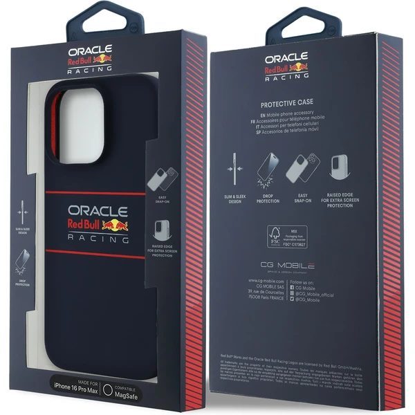 Oracle Red Bull Racing Silicone Horizontal Logo MagSafe kryt iPhone 16 Pre Max modrý - Puzdra - Obrázok e0d0af9c71094e909b9919e5e47e6265