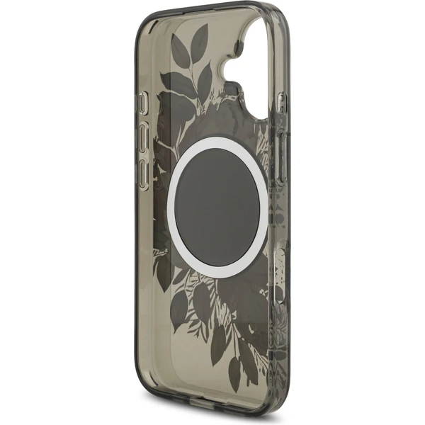 Guess IML Flowers Strap MagSafe kryt iPhone 17 čierny - Puzdra - Obrázok e0f5d9c0355d40099847d4a0be784c30