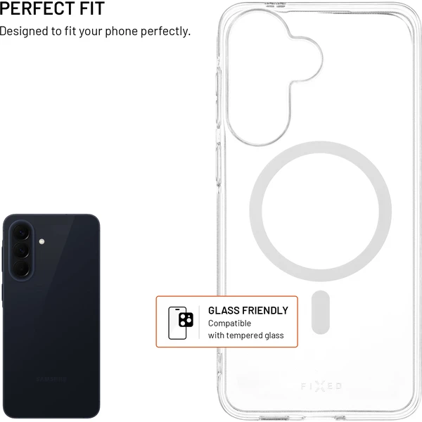 TPU gélový kryt FIXED MagStory AntiUV s podporou MagSafe pre Samsung Galaxy A57, číry - Puzdra - Obrázok e10aa1afa8084eefbd4e9707dab94e34