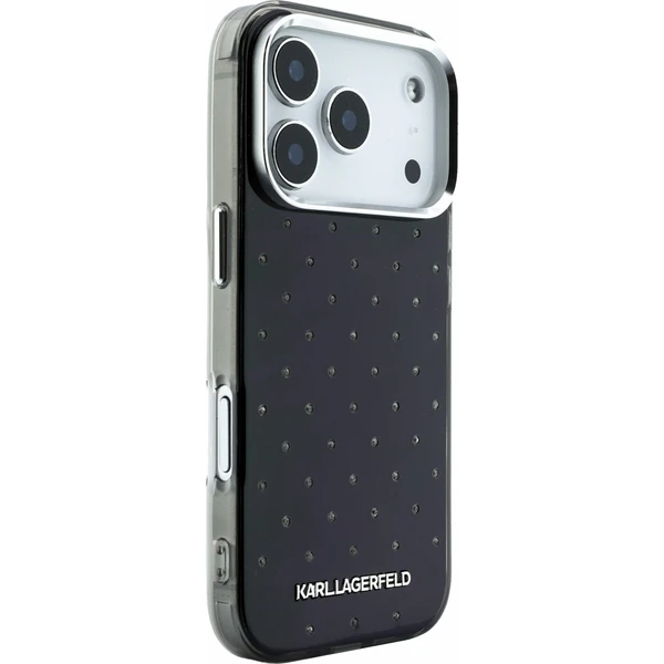 Karl Lagerfeld IML Rhinestones Allover Magsafe Zadný kryt pre iPhone 18 Pro Black - Puzdra - Obrázok e134181aa5e34b3daace8f34541bf34b