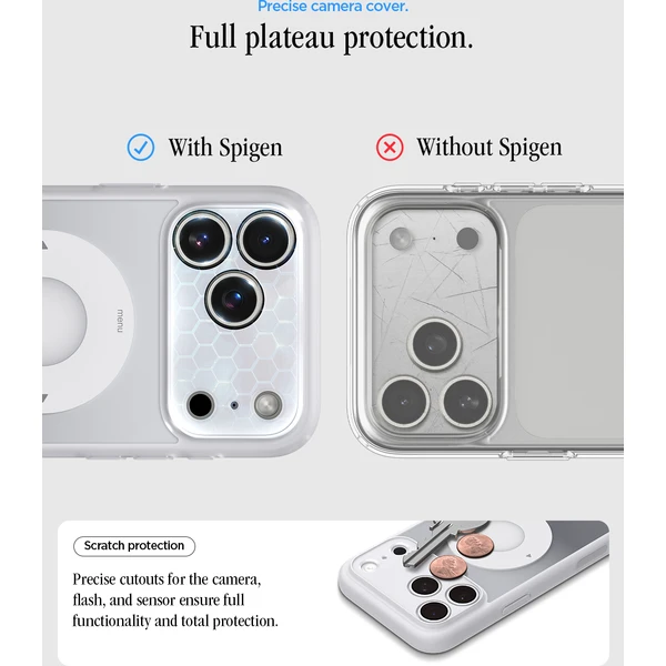 Spigen Ultra Hybrid MagSafe kryt iPhone 18 Pro/17 Pro classic silver - Puzdra - Obrázok e13c03b807364f6d8945f3260c160dce