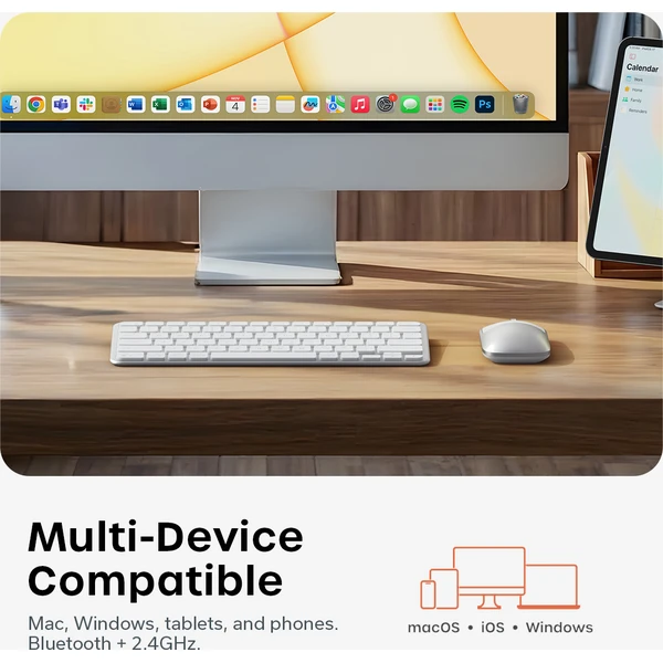 Satechi Slim CEX1 Wireless Combo (Keyboard and Mouse) - US English - Silver - Klávesnicové sety - Obrázok e13fb0c8fbae4757bf0992e787c82c95
