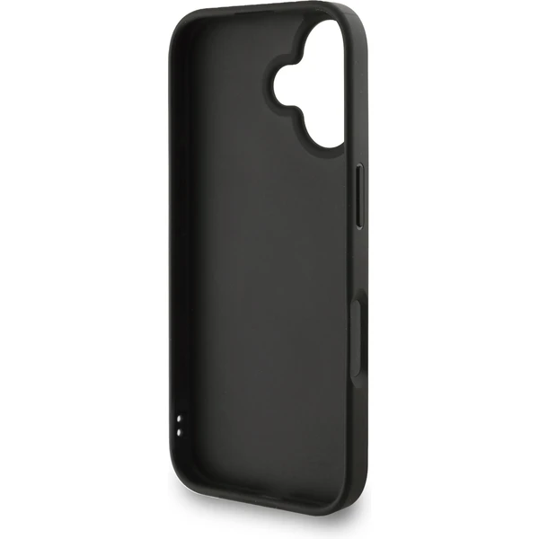 Guess PU 4G Metal Logo Strap kryt iPhone 16 čierny - Puzdra - Obrázok e1697e4655914eac8266c6e48414f92c