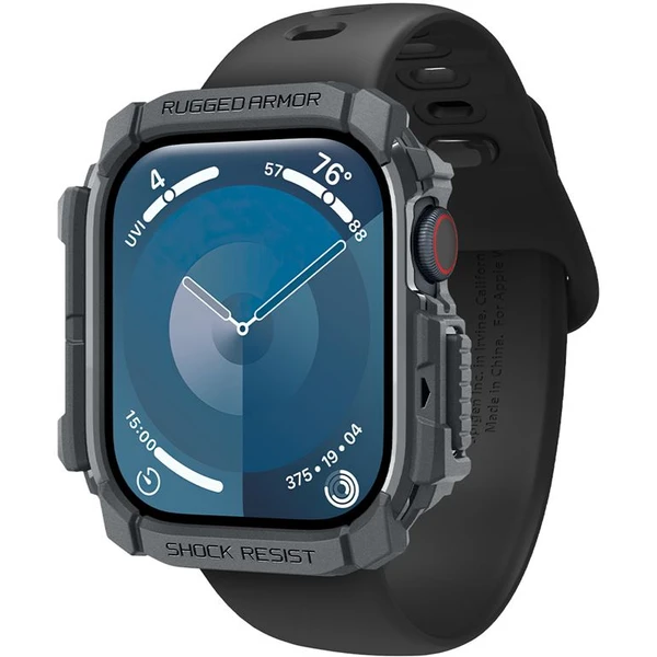 Spigen Rugged Armor kryt pre Apple Watch 10/11 (46mm) tmavo šedý - Puzdra - Obrázok e17b22d9bbf545d98bd26d64f73d94e3