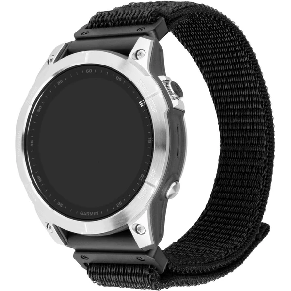 FIXED Nylon Sporty Strap remienok pre Garmin QuickFit (22mm) čierny - Remienky - Hlavný obrázok