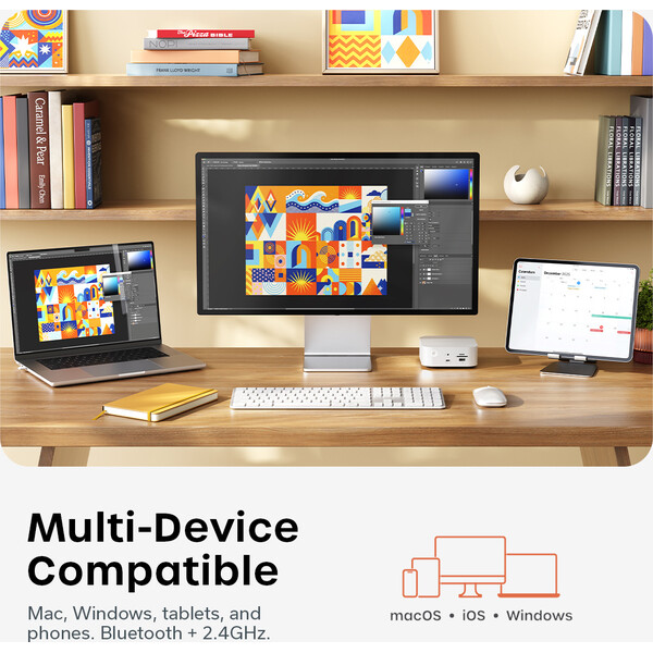 Satechi Slim CEX3 Wireless Combo (Keyboard and Mouse) - US English - Silver - Klávesnicové sety - Obrázok e18c507433d94ebda776cd25c56c1417
