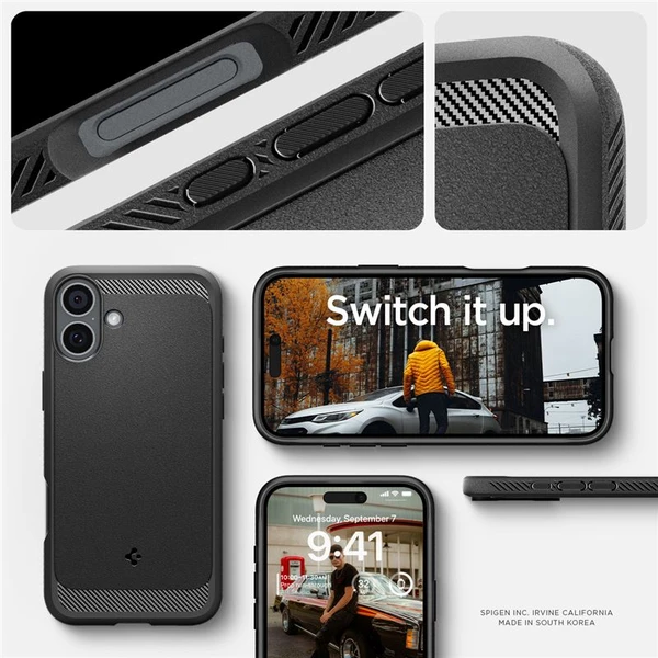 Spigen Rugged Armor MagSafe kryt iPhone 16 matte black - Puzdra - Obrázok e1a31e37da2842ff86eb1d0369354127