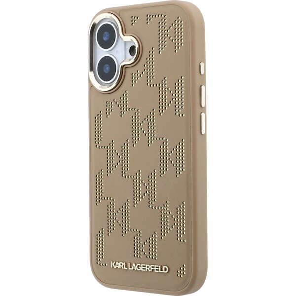 Karl Lagerfeld PU Perforated Monogram MagSafe Zadný kryt pre iPhone 17 Beige - Puzdra - Obrázok e1bf065cee2f40b7b9b9848777079232