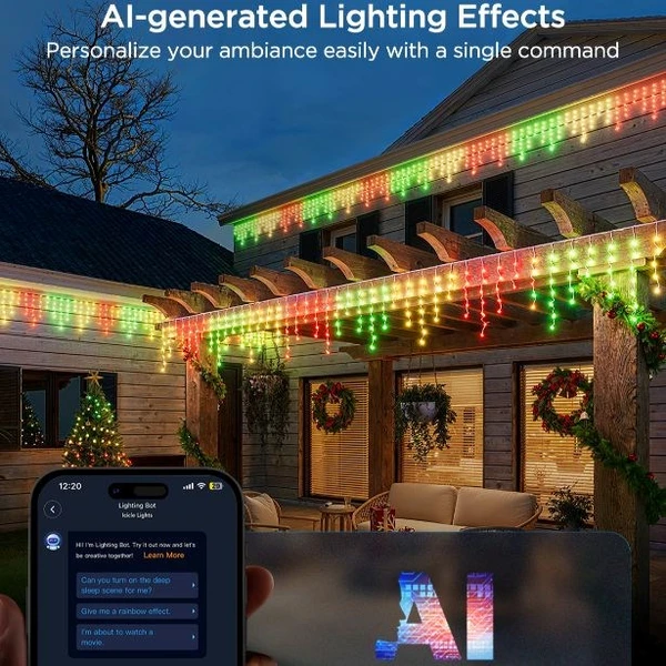 Govee Smart LED dekoratívne cencúle RGB Matter, 10m - Inteligentné osvetlenie - Obrázok e1cfc8b5ab19449e84be33b4b1f64ebc