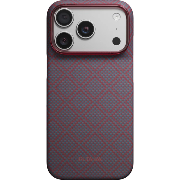 Pitaka Edge Case Argyle MagSafe kryt iPhone 18 Pro Blue's Red - Puzdra - Obrázok e1dbfb0cf1224fb3b8514a1be2fcd2d3